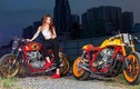 “Đốt mắt” ngắm chân dài Việt bên môtô Honda CB750 cafe racer